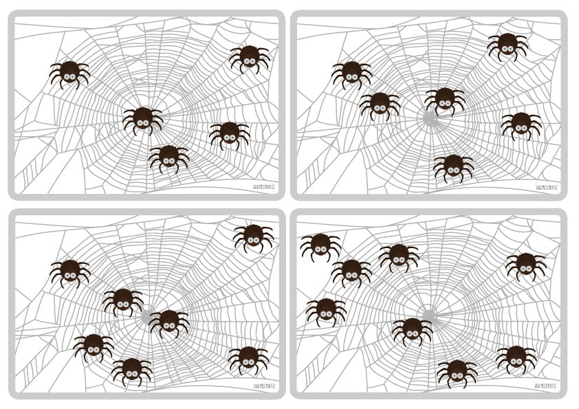 Pavouci v pavučině simple, downloadable, virtual Messy Play 